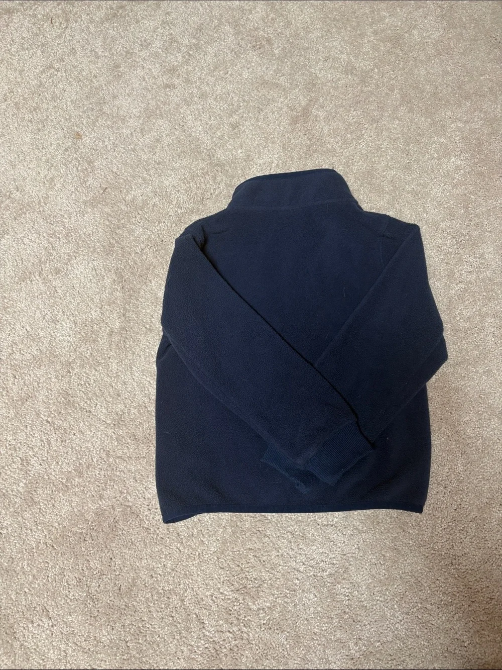 Nike Kids Navy Quarter-Zip Fleece Pullover Sweatshirt (Size 5)